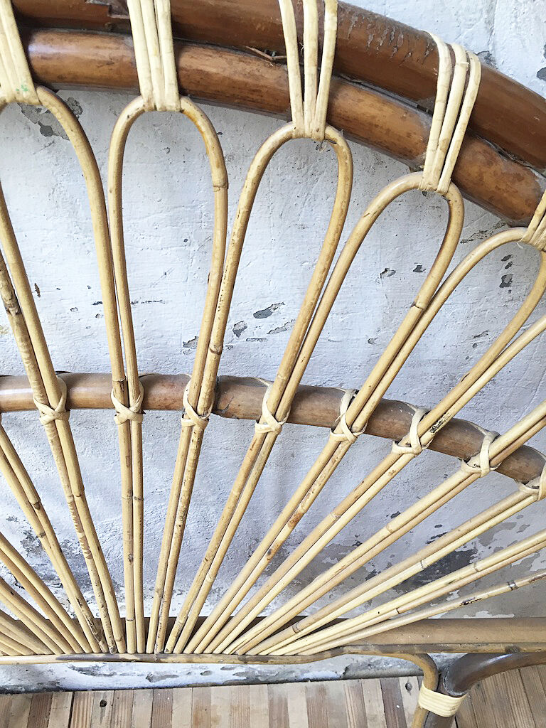 Vintage rattan headboard 1 place
