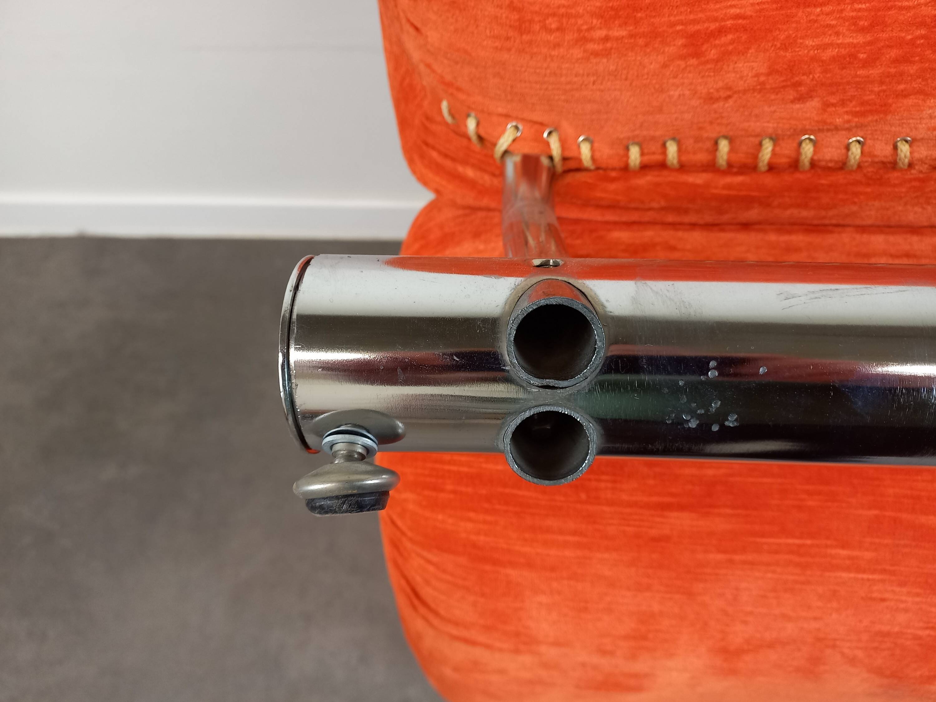 Vintage orange fireside chair