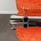 Chauffeuse vintage orange
