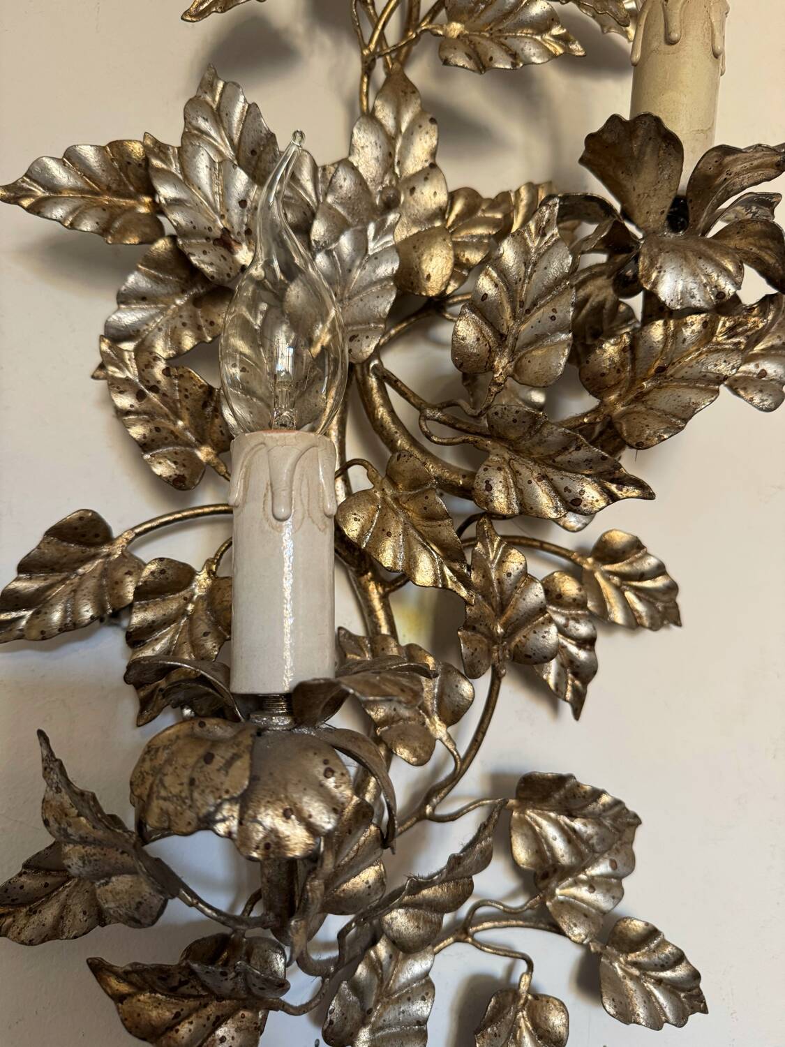 Florentine foliage applique from the 1960s.