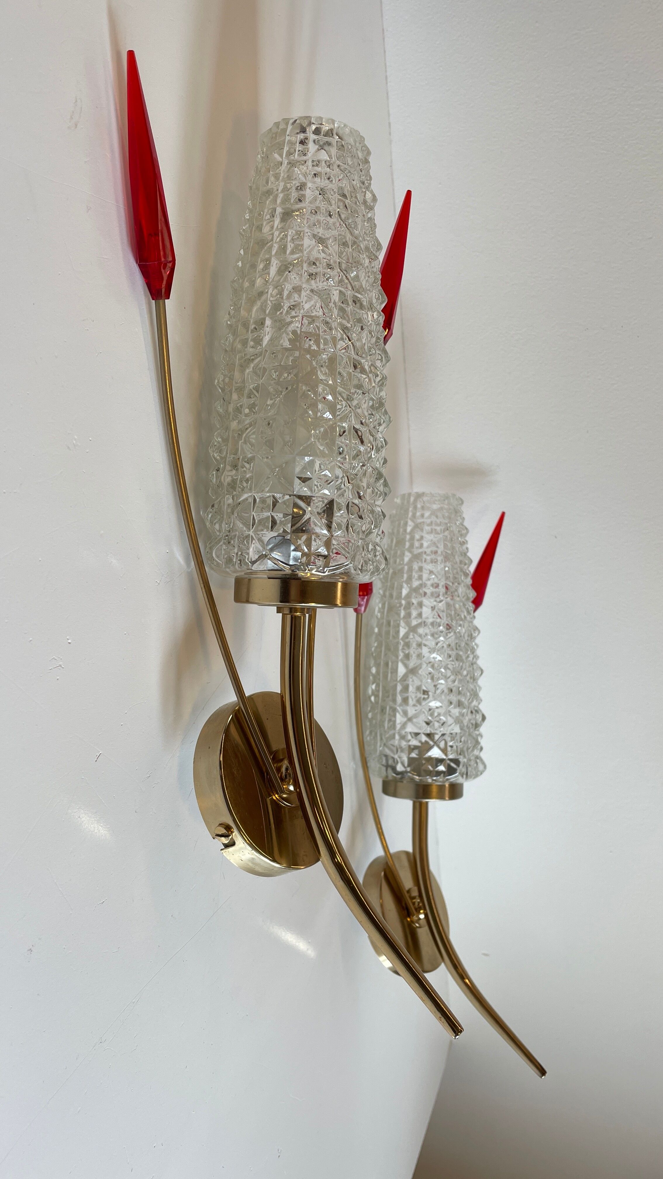 Pair of retro wall lamps 60s