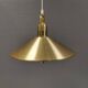 Brass-colored aluminum pendant lamp from Swedish Belid 1980s.