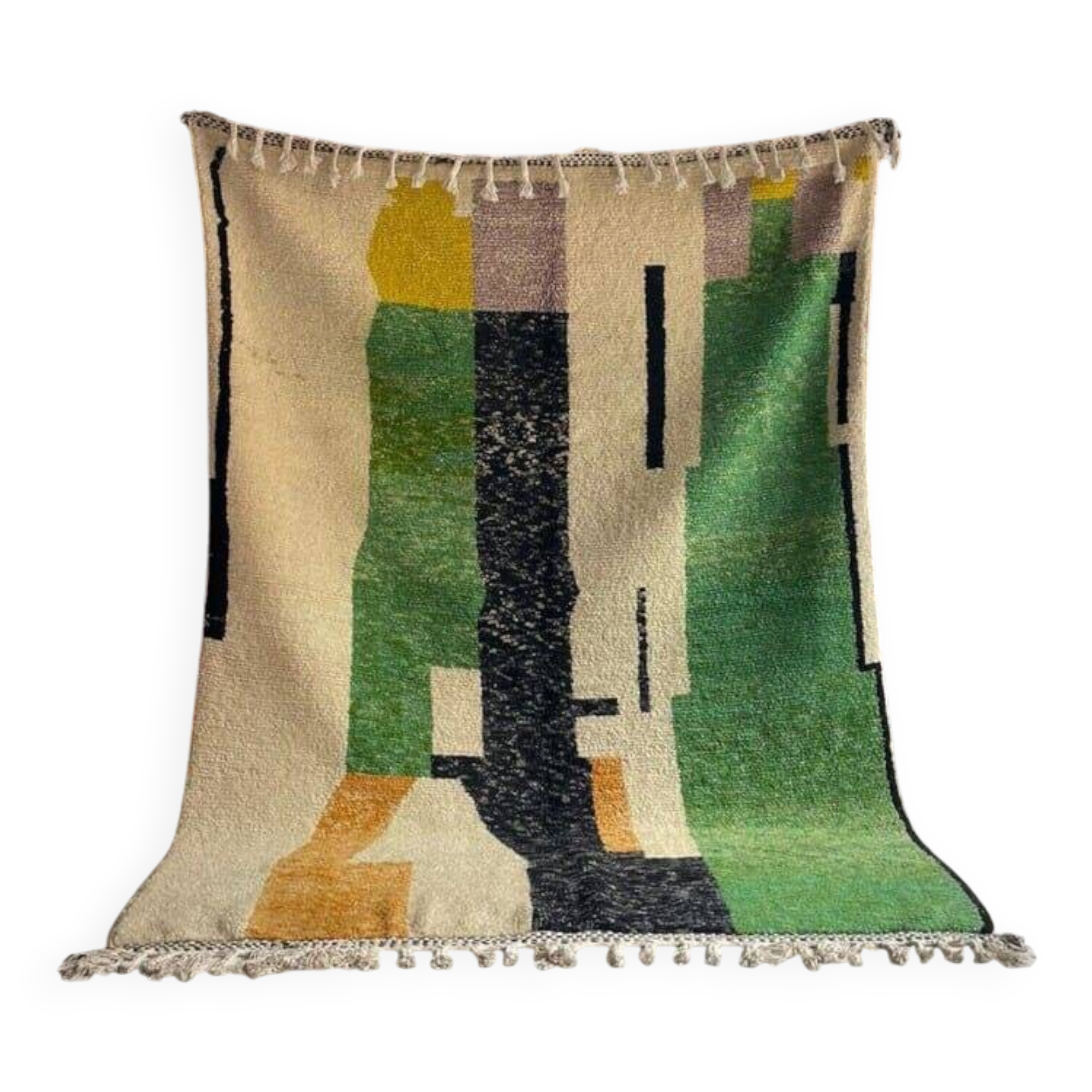 Handmade traditional Moroccan wool rug size 200 x 300 cm.