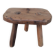 Tabouret tripode de ferme vintage en bois