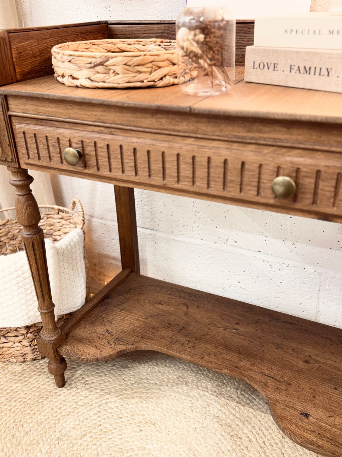 Restored vintage entry console
