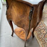 Louis XV inlaid curved bedside table