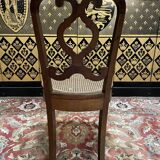 Suite de 6 chaises cannées Napoléon III - Louis Philippe