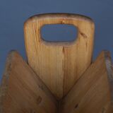 Vintage pine magazine stand, 1970s