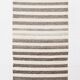 Brown Beige Striped Vintage Kilim Runner Rug, 78x330Cm