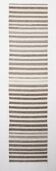 Brown Beige Striped Vintage Kilim Runner Rug, 78x330Cm