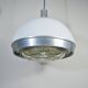 Suspended lamp in plexiglass and steel with faceted glass light by Pia Guidetti Crippa, 1960s.