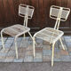 Paire de chaises métal perforé René Malaval 1950