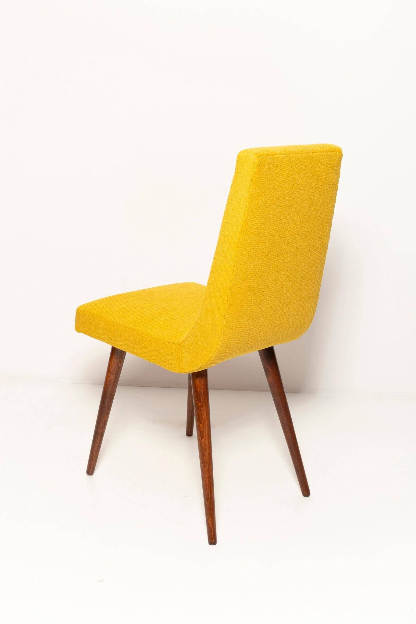 Mustard wool chair from the mid-century, Rajmund Halas, Europe, 1960s.
