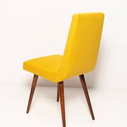 Mustard wool chair from the mid-century, Rajmund Halas, Europe, 1960s.