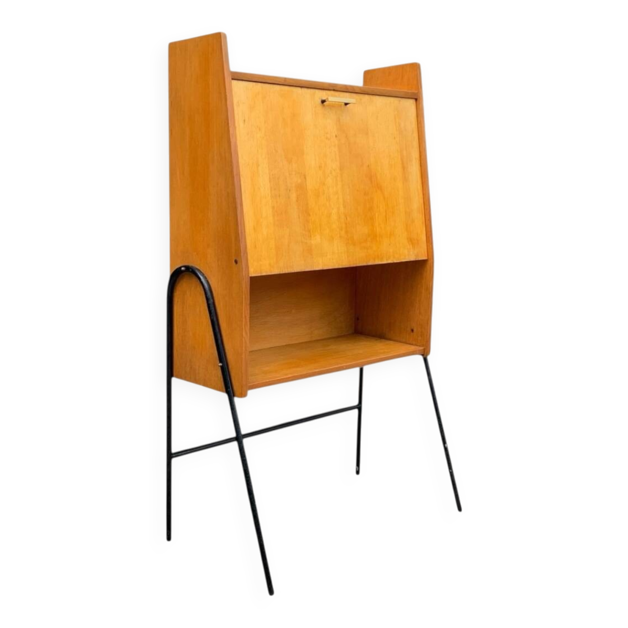 Vintage 1950s asymmetrical wall-mounted secretary desk