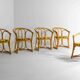 Funky set of five 60s bamboo chairs