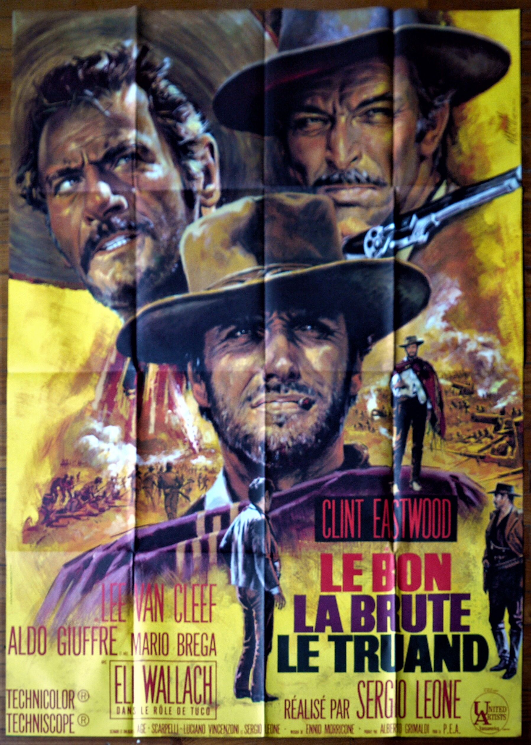 The Good, the Brute and the Bad  - original movie poster- Sergio Leone