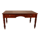 19th century mahogany two-drawer desk