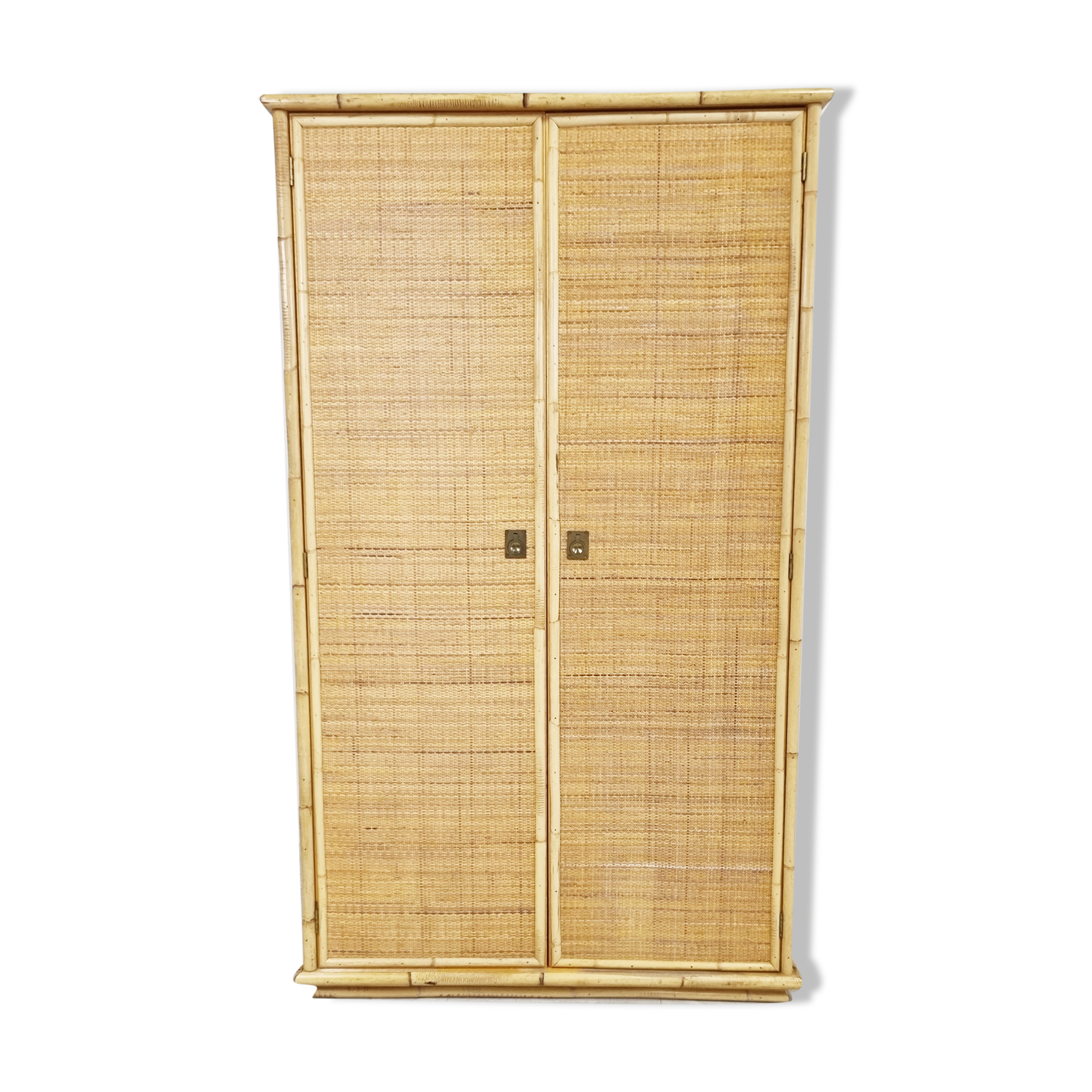 Rattan and bamboo wardrobe by Dal Vera, 1960s