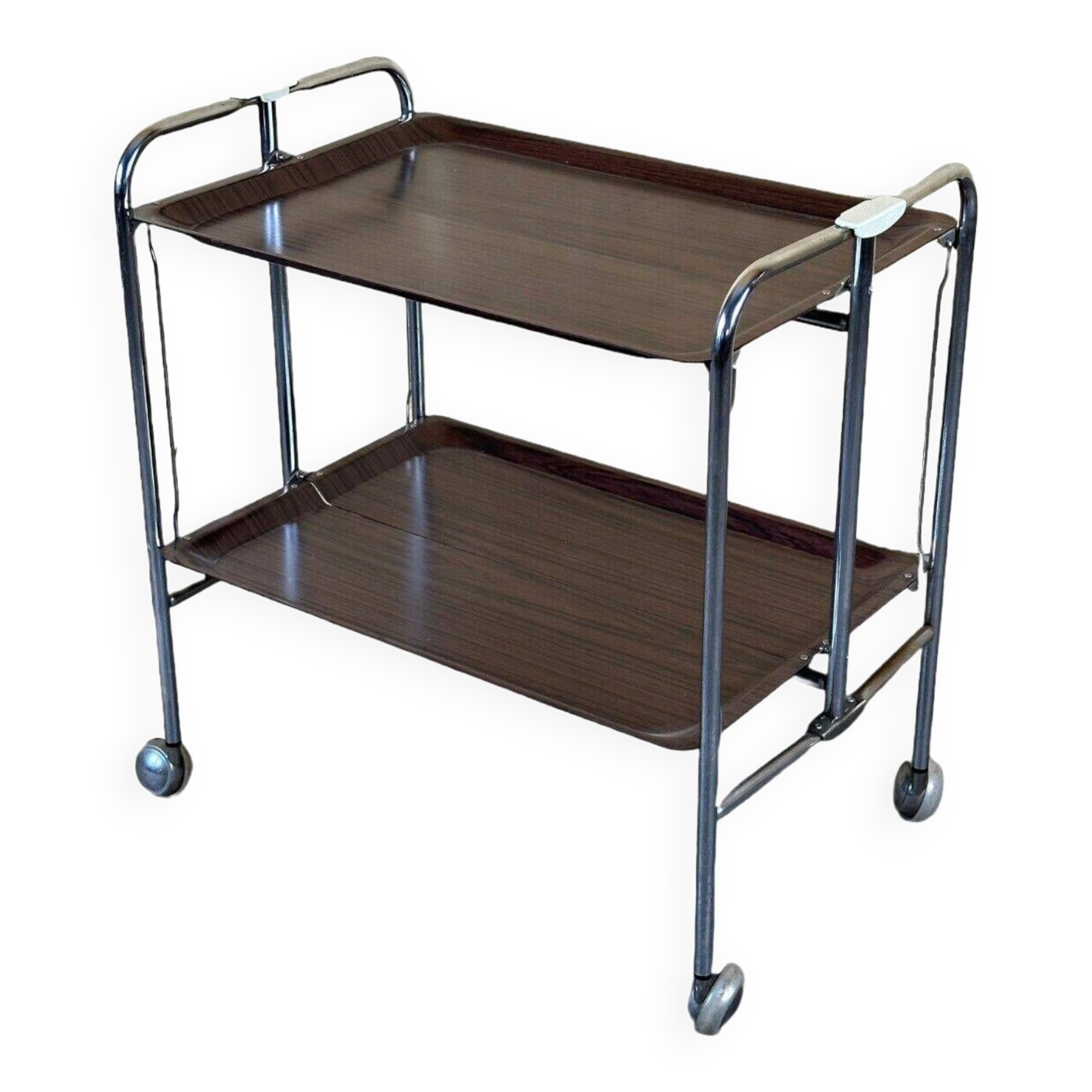 60s 70s serving trolley dinette side table space age brown design