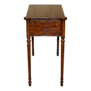Console en Orme Burr & Bois Satiné restaurée, vers 1920