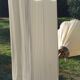 Vintage floor lamp from the 50s in metal and brass 4 flexible lights with tripod base