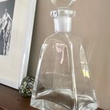 Flacon carafe en verre épais années 80