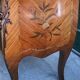ROSEWOOD COMMODE WITH 2 DRAWERS AND OCHRE MARBLE TOP