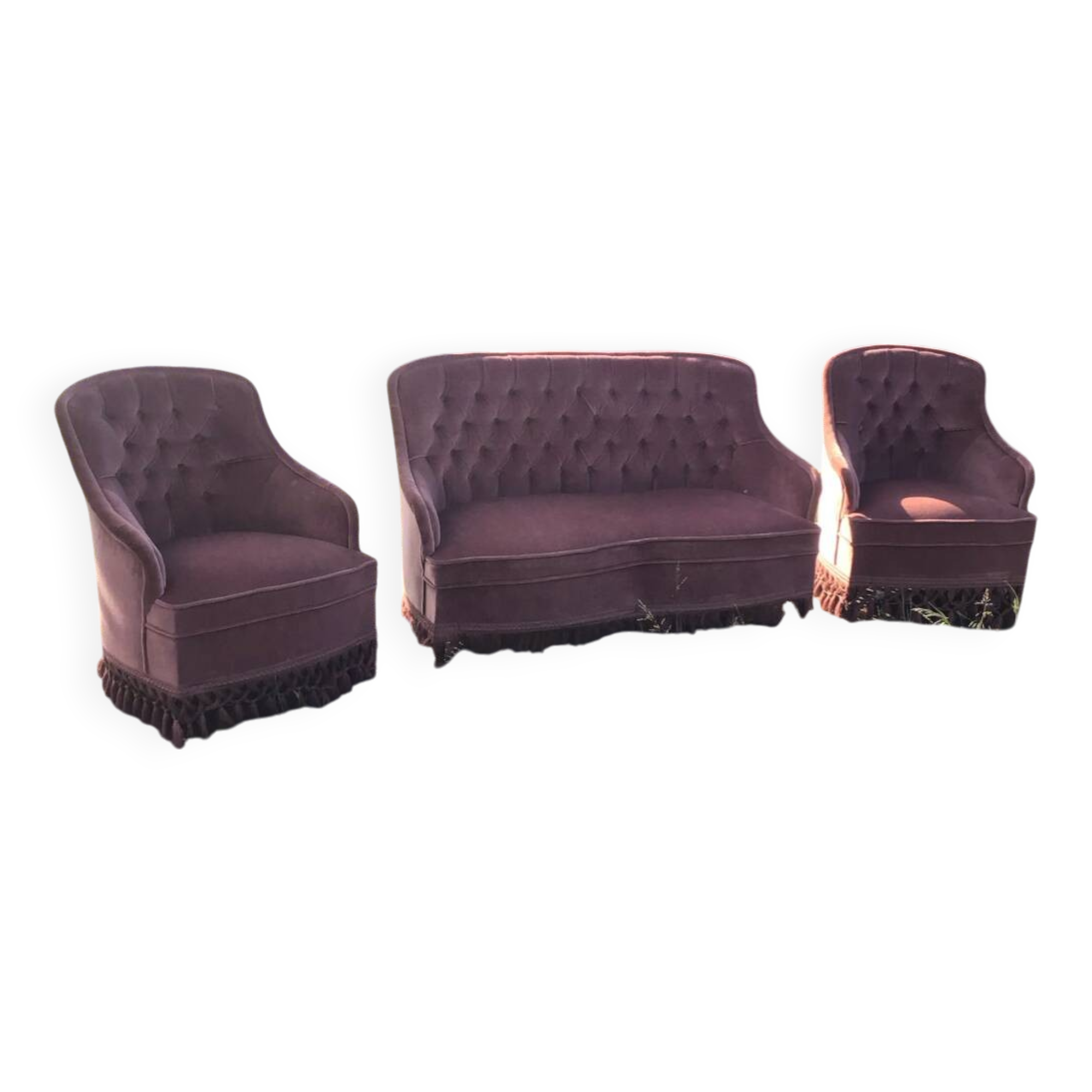 Sofa and 2 toad armchairs