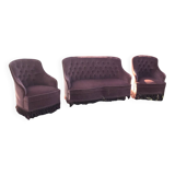Sofa and 2 toad armchairs