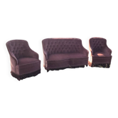 Sofa and 2 toad armchairs