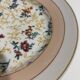 Dessert service, cake service, flowers and gilding, 6 plates and a vintage pie dish.
