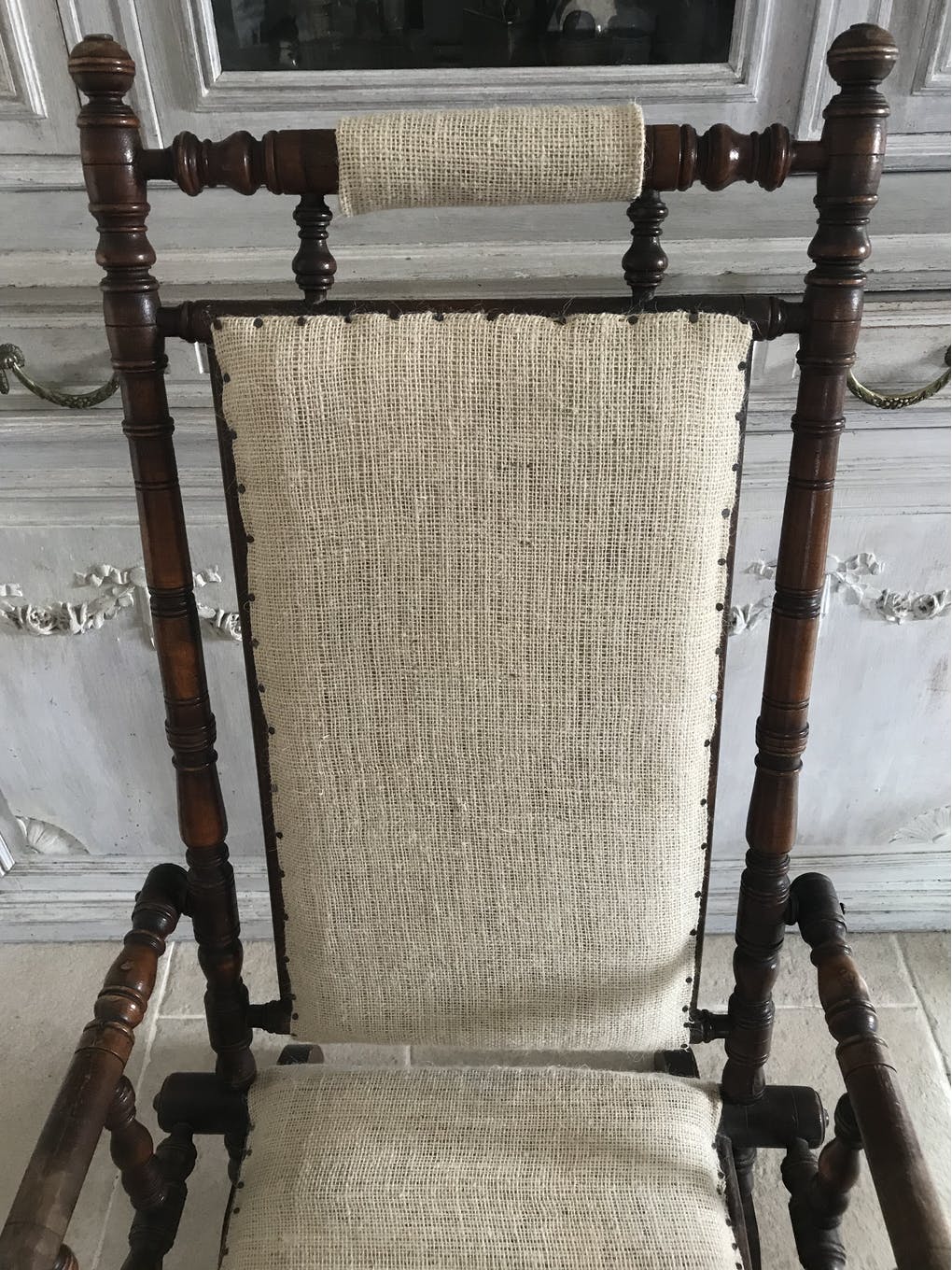 English rocking chair turned wood