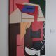 Original stretched canvas painting "chaos" 116x81