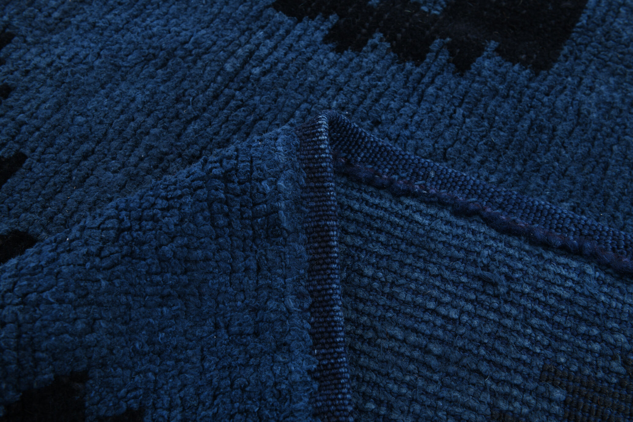 Navy Blue Hemp Carpet Rug,293x219Cm