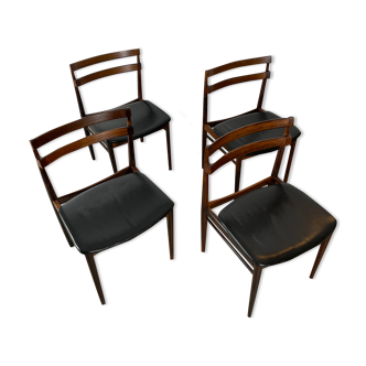4 chaises par Henry Rosengren pour Brande Danemark années 60