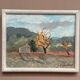 Original Swedish Oil on Panel – "Trees" by H. Jonstad – Signed – Vintage and Framed – 23.5 × 20.5 cm (9.2 × 8 in)