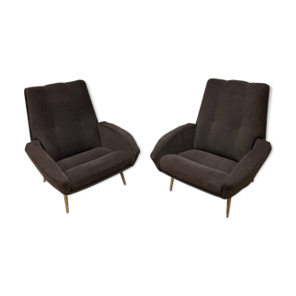 Pair of Guy Besnard armchairs, France 1960