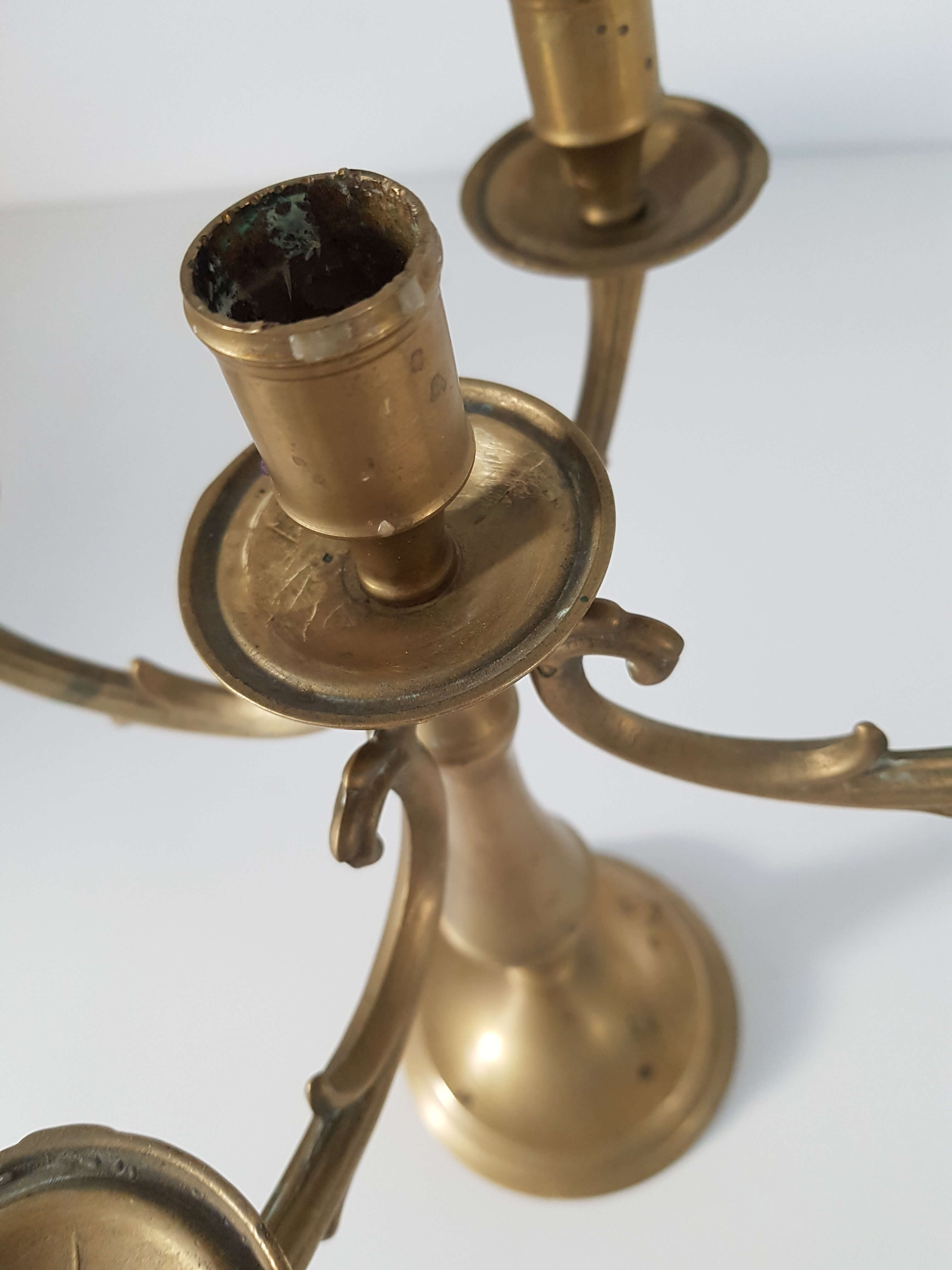 Antique brass candlestick 4 branches