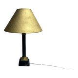 Empire bronze lamp base, marble and patinated sheet metal, 20th century