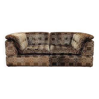 Vintage pattern modular 2 seater sofa 'Psychedelic'