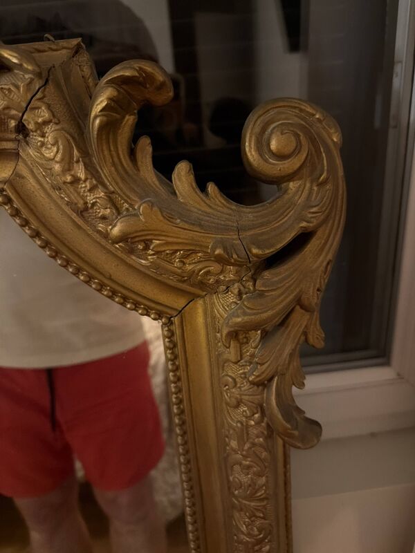 Miroir ancien doré fin XIX eme