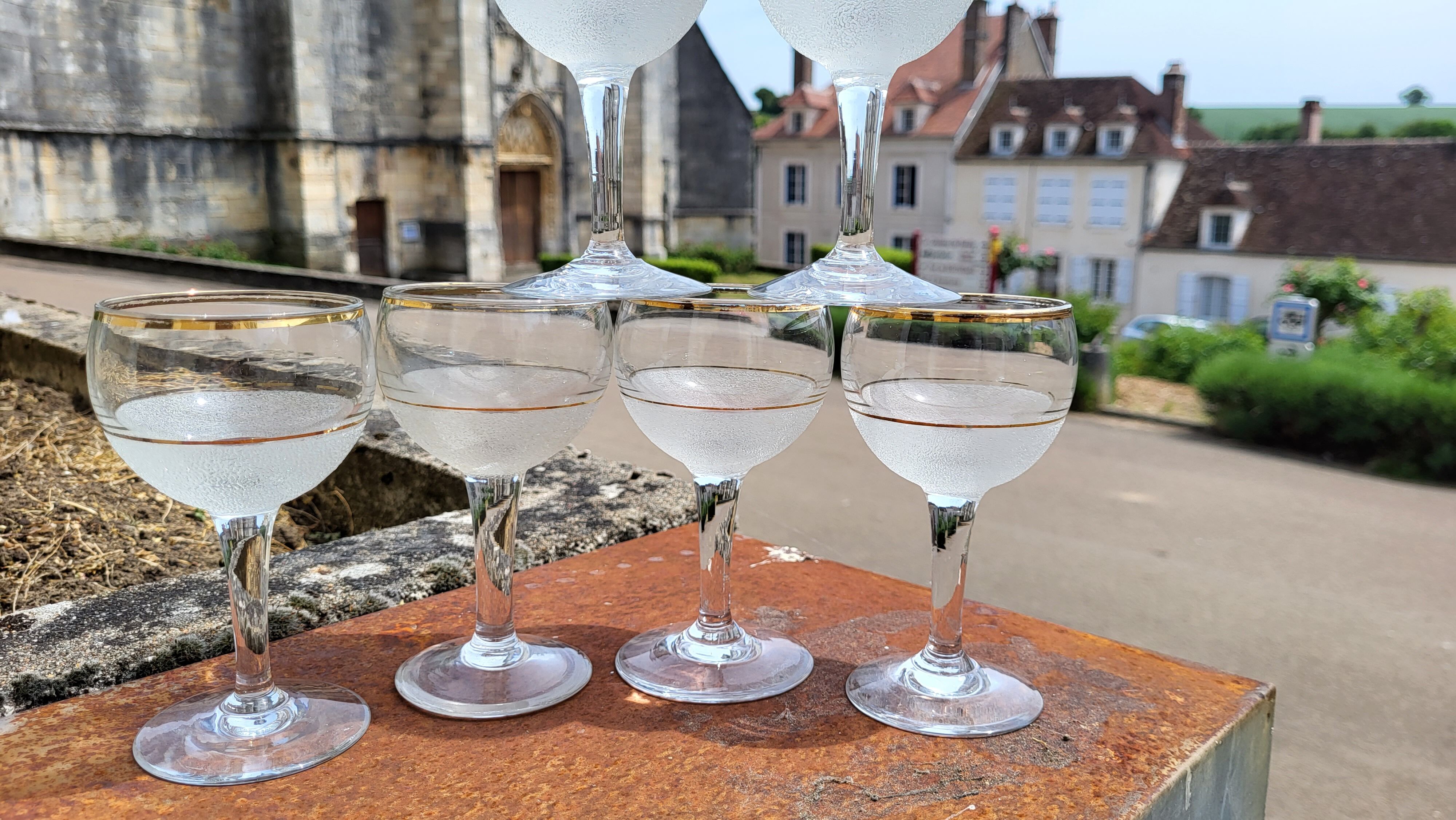 Set of 6 glasses wine balloon (granite glass)