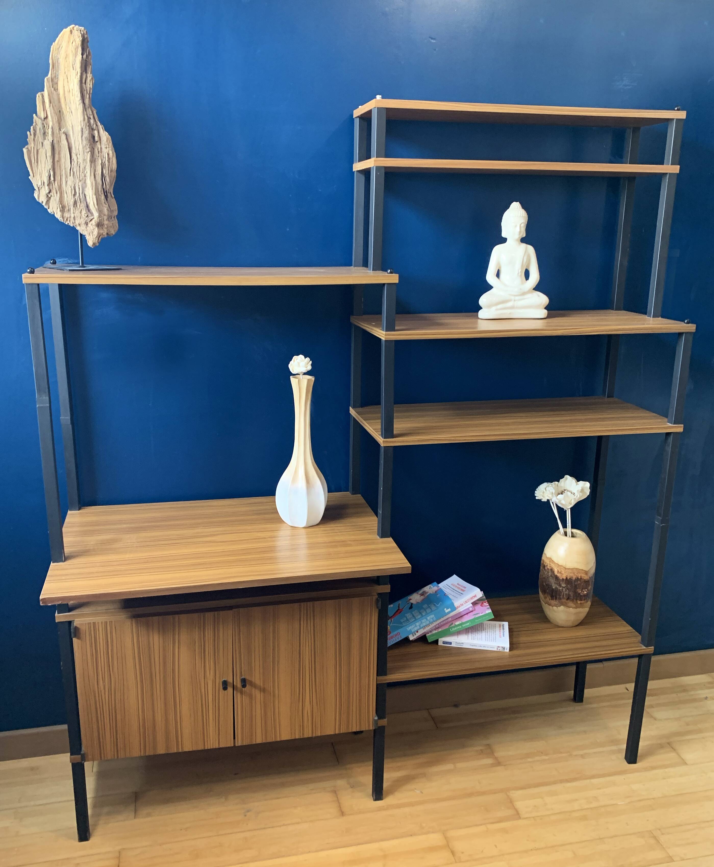 Modular vintage Scandinavian shelving unit, 1960s