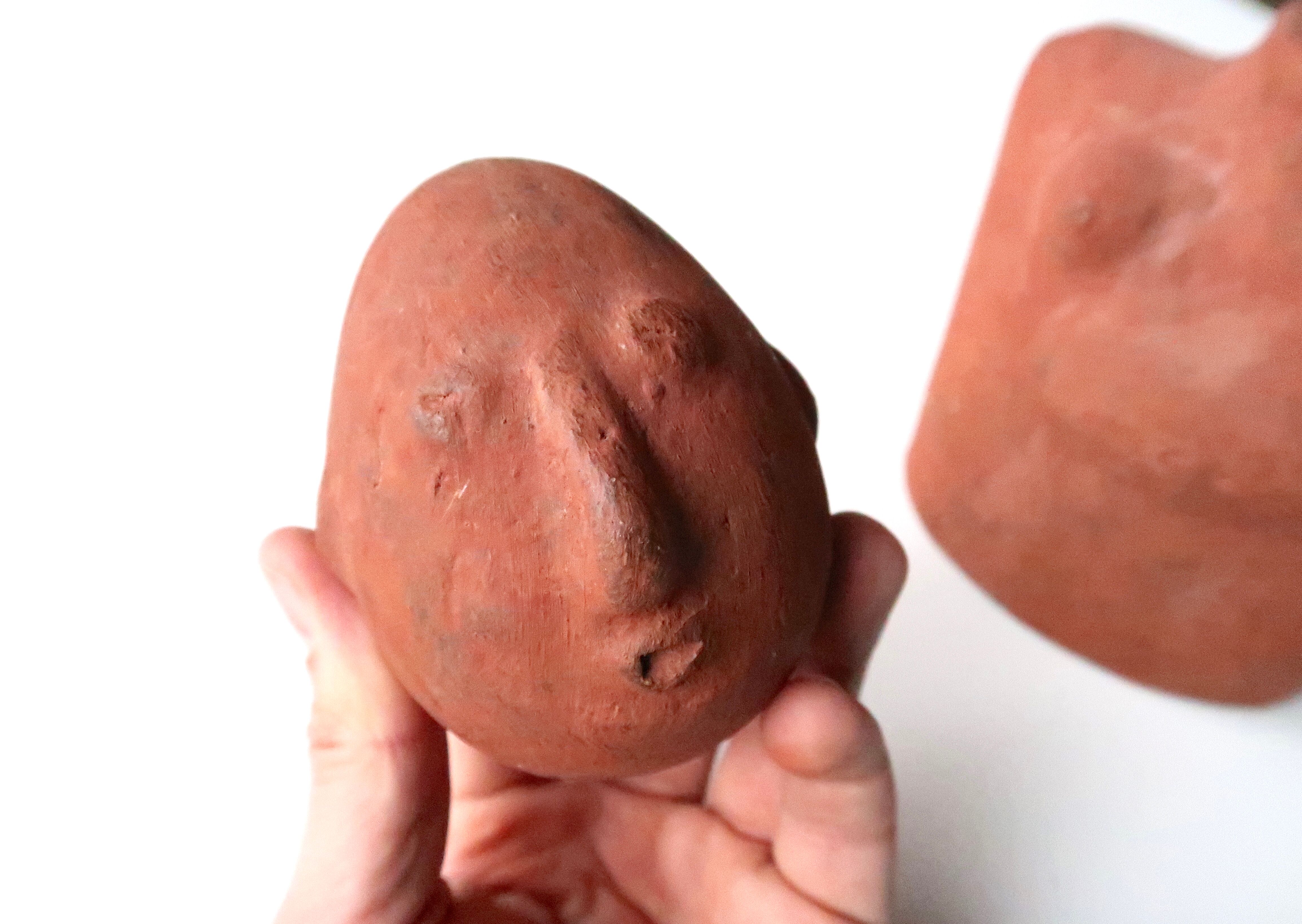 Mexican terracotta bust, 70s