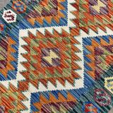 Tapis de couloir vert et orange