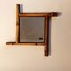 Miroir bambou vintage 35x35cm