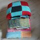 3 patchwork blankets knitted by hand