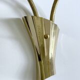 Large Vintage Glass Brass Wall Lamp