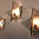 Set of 4 Murano Glass Sconces LP253 by Carlo Nason for Mazzega, Italy, 1970